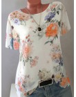 Lato kwiatowy Print kobiety bluzka 5XL Plus rozmiar szyfonu bluzki pół rękawa koszula plażowa praca w biurze koszule Blusas Femi