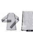 Lato w paski w kratę gwiazda koszula kobiety Casual biuro Sexy Vintage Mesh koronki przezroczyste bluzki z długim rękawem koszul