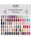 Arte Clavo Gel Lak lakier do paznokci UV hybrydowy żel do paznokci 15 ML brokat szybkoschnące Manicure 244 kolory lakier różowy 