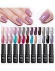 LILYCUTE 7ml lakier żelowy zestaw żel do paznokci UV Semi permanentny podkład Top Coat lakier żel do malowania paznokci lakier d