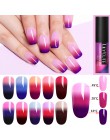 LILYCUTE 5ml 3-warstwy kolor zmiana lakier żelowy UV cekiny termiczna żelowy lakier do paznokci matowy warstwa wierzchnia Soak O