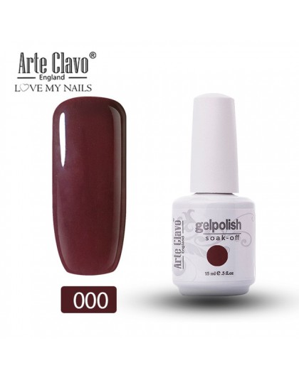 Arte Clavo Gel Lak lakier do paznokci UV hybrydowy żel do paznokci 15 ML brokat szybkoschnące Manicure 244 kolory lakier różowy 