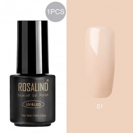 ROSALIND 7ml lakier żelowy żel do malowania paznokci zestaw do paznokci do Manicure Soak Off biały podkład Semi permanentny żel 