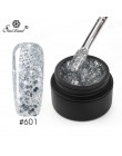 SAVILAND 6ml musujące platyny diament cekiny żelowy lakier do paznokci brokat 3D diament UV LED żel lakier folia klej Manicure