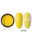 LEMOOC 5ml żel do wytłoczenia 3D Emboss rysunek malarstwo żel srebrny złoty DIY Soak Off żelowy lakier do paznokci lakier