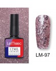 LEMOOC 12ml kolorowy żelowy lakier do paznokci błyszczący brokat cekiny Soak Off Nails malowany żel UV LED Nail Art nowy żel do 