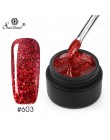 SAVILAND 6ml musujące platyny diament cekiny żelowy lakier do paznokci brokat 3D diament UV LED żel lakier folia klej Manicure