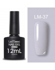 LEMOOC 12ml kolorowy żelowy lakier do paznokci błyszczący brokat cekiny Soak Off Nails malowany żel UV LED Nail Art nowy żel do 