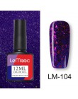 LEMOOC 12ml kolorowy żelowy lakier do paznokci błyszczący brokat cekiny Soak Off Nails malowany żel UV LED Nail Art nowy żel do 