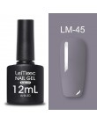 LEMOOC 12ml kolorowy żelowy lakier do paznokci błyszczący brokat cekiny Soak Off Nails malowany żel UV LED Nail Art nowy żel do 