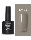 LEMOOC 12ml kolorowy żelowy lakier do paznokci błyszczący brokat cekiny Soak Off Nails malowany żel UV LED Nail Art nowy żel do 