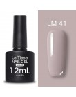 LEMOOC 12ml kolorowy żelowy lakier do paznokci błyszczący brokat cekiny Soak Off Nails malowany żel UV LED Nail Art nowy żel do 