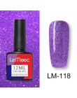 LEMOOC 12ml kolorowy żelowy lakier do paznokci błyszczący brokat cekiny Soak Off Nails malowany żel UV LED Nail Art nowy żel do 