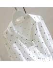 Plus rozmiar biała lniana bluzka koszula moda kobiety popy i bluzki 2019 jesień koszula damska polka dot OL kobiety blusas 5XL