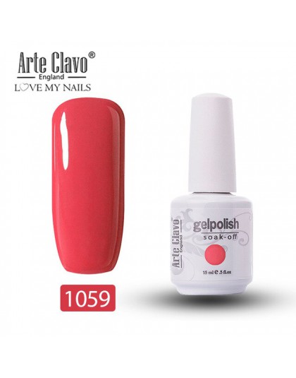Arte Clavo lakier do paznokci UV żel hybrydowy Lak, różowy, czerwony, serii żel lakier 15ml do paznokci artystyczny manicure żel