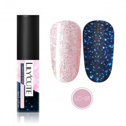 LILYCUTE 5ml Luminous Gel polski Rose złoty połysk Glitter Gel lakier Semi Permanent Soak Off UV LED żel do malowania paznokci l