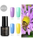 ROSALIND żelowy lakier do paznokci kolory tęczy do Manicure do dekoracji paznokci UV LED z podkład Top Coat do lakierów Poly Gel