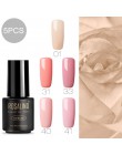 ROSALIND żelowy lakier do paznokci kolory tęczy do Manicure do dekoracji paznokci UV LED z podkład Top Coat do lakierów Poly Gel