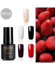 ROSALIND żelowy lakier do paznokci kolory tęczy do Manicure do dekoracji paznokci UV LED z podkład Top Coat do lakierów Poly Gel