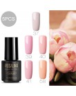 ROSALIND żelowy lakier do paznokci kolory tęczy do Manicure do dekoracji paznokci UV LED z podkład Top Coat do lakierów Poly Gel