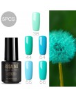 ROSALIND żelowy lakier do paznokci kolory tęczy do Manicure do dekoracji paznokci UV LED z podkład Top Coat do lakierów Poly Gel