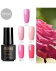 ROSALIND żelowy lakier do paznokci kolory tęczy do Manicure do dekoracji paznokci UV LED z podkład Top Coat do lakierów Poly Gel