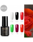 ROSALIND żelowy lakier do paznokci kolory tęczy do Manicure do dekoracji paznokci UV LED z podkład Top Coat do lakierów Poly Gel