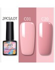 2 butelki 8ml MAD DOLL żelowy lakier do paznokci uv kolorowy i lśniący błyszczące cekiny długotrwały Soak Off żelowy lakier do p