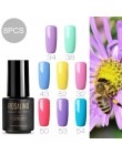 ROSALIND żelowy lakier do paznokci kolory tęczy do Manicure do dekoracji paznokci UV LED z podkład Top Coat do lakierów Poly Gel