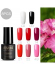 ROSALIND żelowy lakier do paznokci kolory tęczy do Manicure do dekoracji paznokci UV LED z podkład Top Coat do lakierów Poly Gel