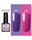 2 butelki 8ml MAD DOLL żelowy lakier do paznokci uv kolorowy i lśniący błyszczące cekiny długotrwały Soak Off żelowy lakier do p