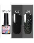 2 butelki 8ml MAD DOLL żelowy lakier do paznokci uv kolorowy i lśniący błyszczące cekiny długotrwały Soak Off żelowy lakier do p