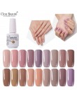 Clou Beaute Nude Series 15ml żel polski lakier do paznokci UV lakier półtrwały Soak Off żel do paznokci podkład top coat żelowy 