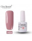 Clou Beaute Nude Series 15ml żel polski lakier do paznokci UV lakier półtrwały Soak Off żel do paznokci podkład top coat żelowy 
