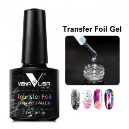 Venalisa 7.5ml transferu folia żelowy lakier do paznokci soak off led uv lakier do paznokci szybkoschnące klej gwiazdkowy pieczę