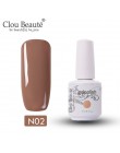 Clou Beaute Nude Series 15ml żel polski lakier do paznokci UV lakier półtrwały Soak Off żel do paznokci podkład top coat żelowy 