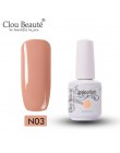 Clou Beaute Nude Series 15ml żel polski lakier do paznokci UV lakier półtrwały Soak Off żel do paznokci podkład top coat żelowy 