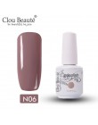 Clou Beaute Nude Series 15ml żel polski lakier do paznokci UV lakier półtrwały Soak Off żel do paznokci podkład top coat żelowy 