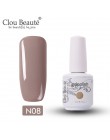 Clou Beaute Nude Series 15ml żel polski lakier do paznokci UV lakier półtrwały Soak Off żel do paznokci podkład top coat żelowy 