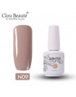 Clou Beaute Nude Series 15ml żel polski lakier do paznokci UV lakier półtrwały Soak Off żel do paznokci podkład top coat żelowy 