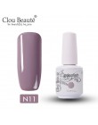 Clou Beaute Nude Series 15ml żel polski lakier do paznokci UV lakier półtrwały Soak Off żel do paznokci podkład top coat żelowy 