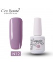 Clou Beaute Nude Series 15ml żel polski lakier do paznokci UV lakier półtrwały Soak Off żel do paznokci podkład top coat żelowy 