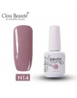 Clou Beaute Nude Series 15ml żel polski lakier do paznokci UV lakier półtrwały Soak Off żel do paznokci podkład top coat żelowy 