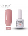 Clou Beaute Nude Series 15ml żel polski lakier do paznokci UV lakier półtrwały Soak Off żel do paznokci podkład top coat żelowy 