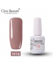 Clou Beaute Nude Series 15ml żel polski lakier do paznokci UV lakier półtrwały Soak Off żel do paznokci podkład top coat żelowy 