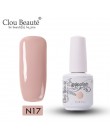 Clou Beaute Nude Series 15ml żel polski lakier do paznokci UV lakier półtrwały Soak Off żel do paznokci podkład top coat żelowy 
