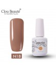 Clou Beaute Nude Series 15ml żel polski lakier do paznokci UV lakier półtrwały Soak Off żel do paznokci podkład top coat żelowy 