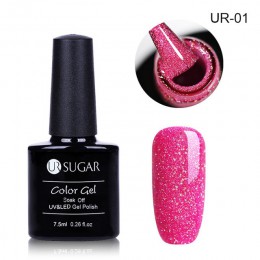 UR SUGAR 7.5ml tęczowy żelowy lakier do paznokci Neon Shimmer Shining Glitter Soak-Off UV LED Gel długotrwały lakier do lakieru