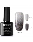 UR SUGAR 7.5ml tęczowy żelowy lakier do paznokci Neon Shimmer Shining Glitter Soak-Off UV LED Gel długotrwały lakier do lakieru