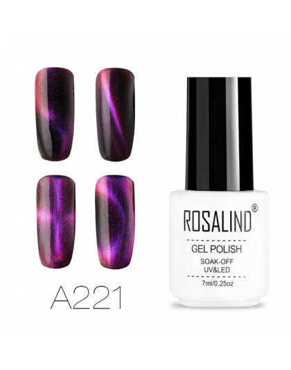 ROSALIND 4D kocie oko żelowy lakier do paznokci vernis semi stała ochrona przed promieniowaniem UV do paznokci dla żel do manicu